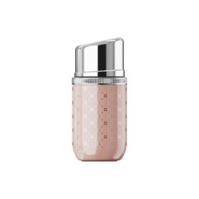 Portable Insulated Cup with Built-in Lipstick Mirror - Lipstick Tumbler 160mL dustypink