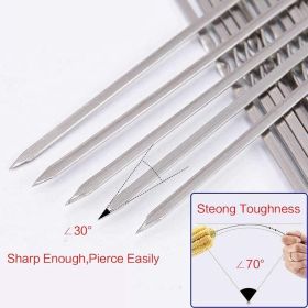Metal Skewer for Grilling,Kabob Skewer,Flat BBQ Barbecue Skewer,Grilling Skewers Set,Reusable BBQ
