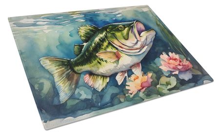 NEW Largemouth Bass Glass Cutting Board Decorative Tempered Glass Kitchen Cutting and Serving Board Large Size Chopping Board